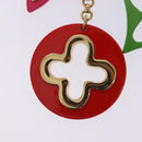 LOUIS VUITTON BijouxSac Ansolence Key Holder Metal Gold Red M65843 Auth 133636-11
