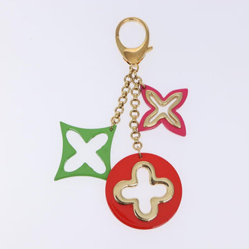 LOUIS VUITTON BijouxSac Ansolence Key Holder Metal Gold Red M65843 Auth 133636 - 0