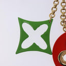 LOUIS VUITTON BijouxSac Ansolence Key Holder Metal Gold Red M65843 Auth 133636-5