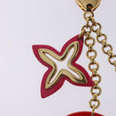 LOUIS VUITTON BijouxSac Ansolence Key Holder Metal Gold Red M65843 Auth 133636-9