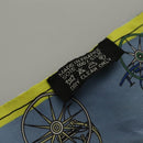 HERMES Twilly Scarf ""Les Voitures Nouvelles"" Silk Blue Auth 133637-5