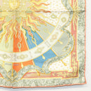 HERMES Carre 40 Scarf ""CARPE DIEM"" Silk Orange Auth 133639-5
