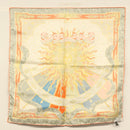 HERMES Carre 40 Scarf ""CARPE DIEM"" Silk Orange Auth 133639-8