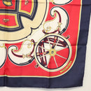 HERMES Carre 90 Scarf ""WASHINGTONS CARRIAGE"" Silk Navy Auth 133640-10