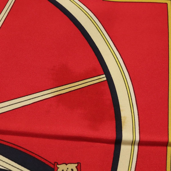 HERMES Carre 90 Scarf ""WASHINGTONS CARRIAGE"" Silk Navy Auth 133640