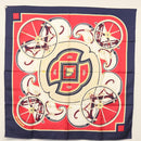 HERMES Carre 90 Scarf ""WASHINGTONS CARRIAGE"" Silk Navy Auth 133640-13