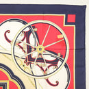 HERMES Carre 90 Scarf ""WASHINGTONS CARRIAGE"" Silk Navy Auth 133640-4