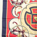 HERMES Carre 90 Scarf ""WASHINGTONS CARRIAGE"" Silk Navy Auth 133640-5
