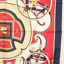 HERMES Carre 90 Scarf ""WASHINGTONS CARRIAGE"" Silk Navy Auth 133640-7