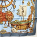 HERMES Carre 90 Scarf ""BATEAU A VAPEUR DE JOUFFROY DABBANS 1784"" Auth 133641-10