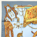 HERMES Carre 90 Scarf ""BATEAU A VAPEUR DE JOUFFROY DABBANS 1784"" Auth 133641-2