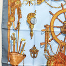 HERMES Carre 90 Scarf ""BATEAU A VAPEUR DE JOUFFROY DABBANS 1784"" Auth 133641-5