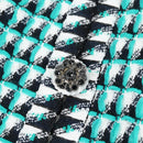 CHANEL Skirt Tweed Green Black CC Auth 133643M-14