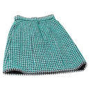 CHANEL Skirt Tweed Green Black CC Auth 133643M-3