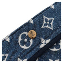 LOUIS VUITTON Monogram Jaguar A line skirt Denim 34 Blue 1A9NK9 LV Auth 133644M-15