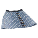 LOUIS VUITTON Monogram Jaguar A line skirt Denim 34 Blue 1A9NK9 LV Auth 133644SAM-1