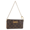 LOUIS VUITTON Monogram Chain Pochette Mila MM Pouch M60094 Auth 133662V-1
