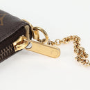 LOUIS VUITTON Monogram Chain Pochette Mila MM Pouch M60094 Auth 133662V-9