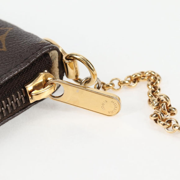 LOUIS VUITTON Monogram Chain Pochette Mila MM Pouch M60094 Auth 133662V