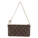 LOUIS VUITTON Monogram Chain Pochette Mila MM Pouch M60094 Auth 133662V-2