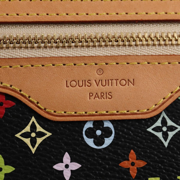 LOUIS VUITTON Monogram Multicolor Pochette GM Pouch Black M60030 LV Auth 133668V