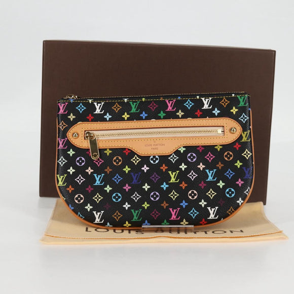 LOUIS VUITTON Monogram Multicolor Pochette GM Pouch Black M60030 LV Auth 133668SAV