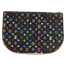 LOUIS VUITTON Monogram Multicolor Pochette GM Pouch Black M60030 LV Auth 133668V-2