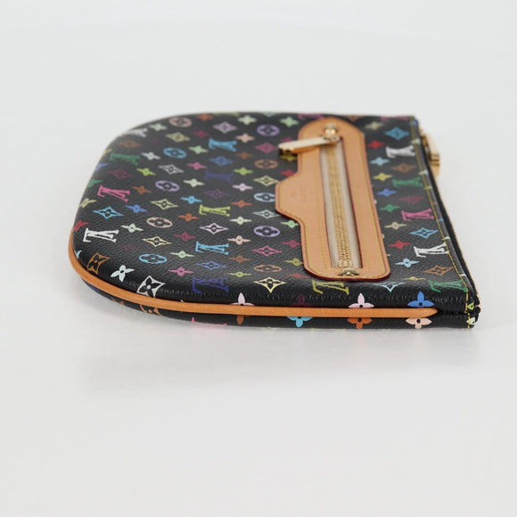 LOUIS VUITTON Monogram Multicolor Pochette GM Pouch Black M60030 LV Auth 133668V
