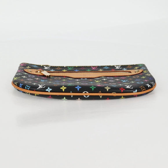 LOUIS VUITTON Monogram Multicolor Pochette GM Pouch Black M60030 LV Auth 133668V