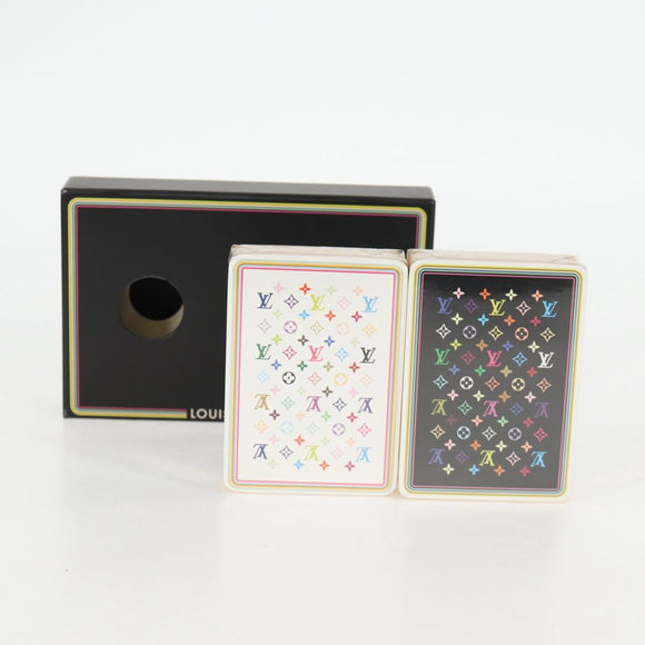 LOUIS VUITTON Monogram Multicolor Playing Cards Black White LV Auth 133669AM