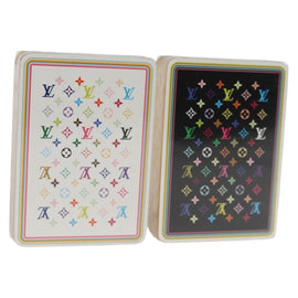 LOUIS VUITTON Monogram Multicolor Playing Cards Black White LV Auth 133669AM