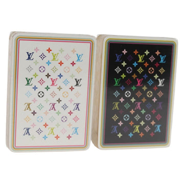 LOUIS VUITTON Monogram Multicolor Playing Cards Black White LV Auth 133669AM