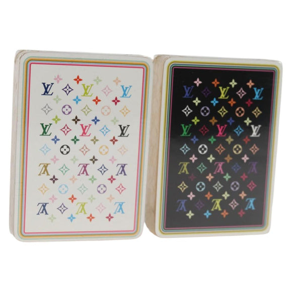 LOUIS VUITTON Monogram Multicolor Playing Cards Black White LV Auth 133669AM