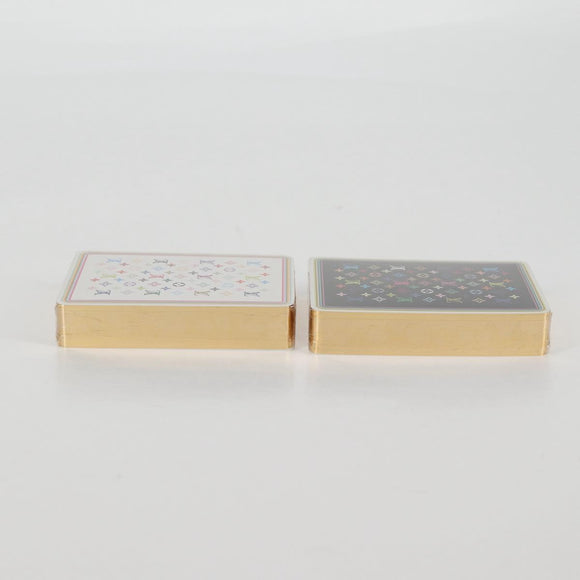 LOUIS VUITTON Monogram Multicolor Playing Cards Black White LV Auth 133669AM