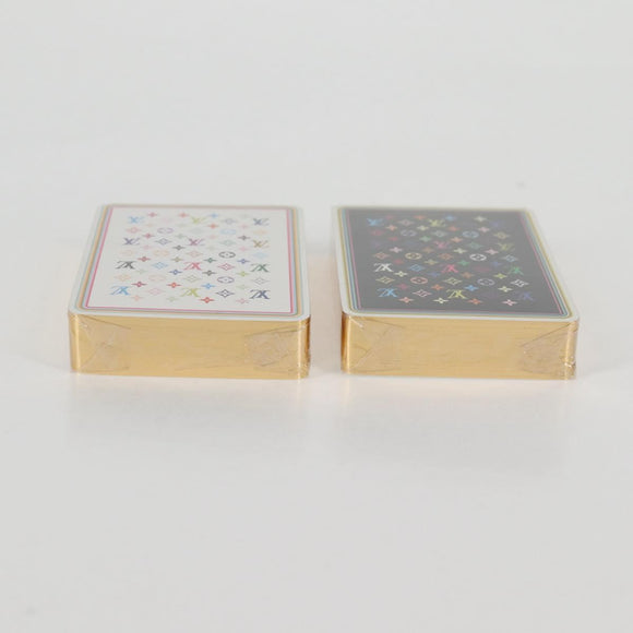 LOUIS VUITTON Monogram Multicolor Playing Cards Black White LV Auth 133669SAM