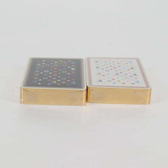 LOUIS VUITTON Monogram Multicolor Playing Cards Black White LV Auth 133669SAM