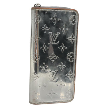 LOUIS VUITTON Monogram mirror Zippy Wallet Vertical Silver M80808 LV Auth 133674