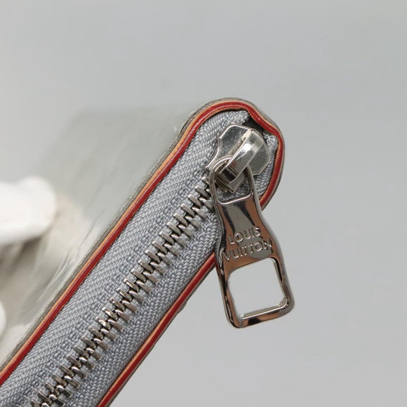 LOUIS VUITTON Monogram mirror Zippy Wallet Vertical Silver M80808 LV Auth 133674