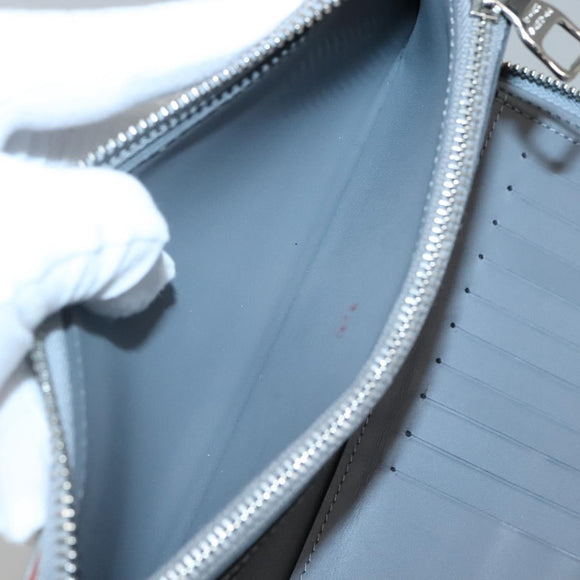 LOUIS VUITTON Monogram mirror Zippy Wallet Vertical Silver M80808 LV Auth 133674