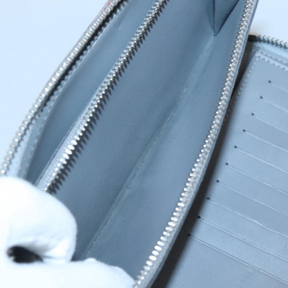 LOUIS VUITTON Monogram mirror Zippy Wallet Vertical Silver M80808 LV Auth 133674