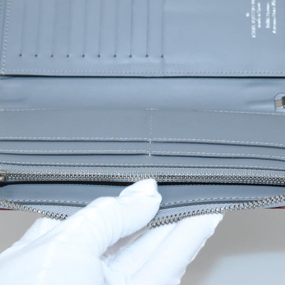 LOUIS VUITTON Monogram mirror Zippy Wallet Vertical Silver M80808 LV Auth 133674