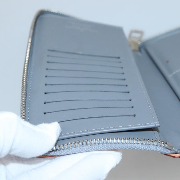LOUIS VUITTON Monogram mirror Zippy Wallet Vertical Silver M80808 LV Auth 133674
