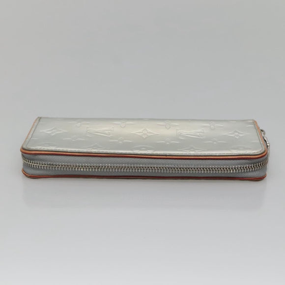 LOUIS VUITTON Monogram mirror Zippy Wallet Vertical Silver M80808 LV Auth 133674