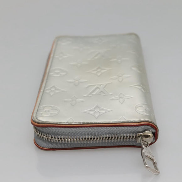 LOUIS VUITTON Monogram mirror Zippy Wallet Vertical Silver M80808 LV Auth 133674