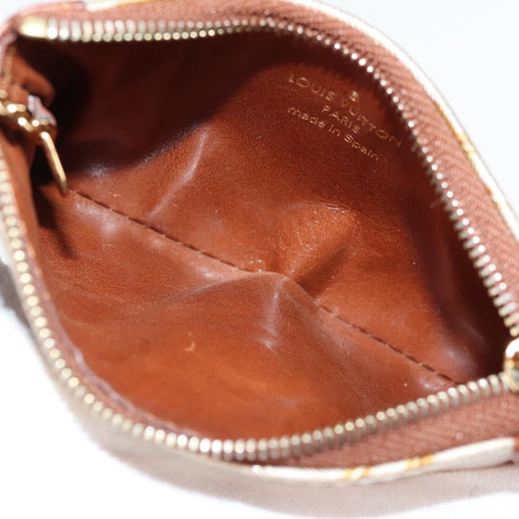 LOUIS VUITTON Monogram Charm Pochette Cles Coin Purse White M95164 Auth 133676V