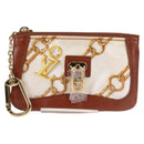LOUIS VUITTON Monogram Charm Pochette Cles Coin Purse White M95164 Auth 133676V-13