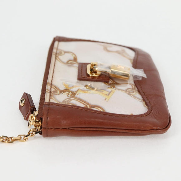 LOUIS VUITTON Monogram Charm Pochette Cles Coin Purse White M95164 Auth 133676V
