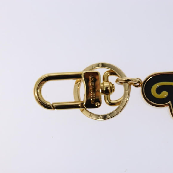LOUIS VUITTON Porte Cleny Wave Schlüsselanhänger Metall Gold M63747 LV Auth 133677M