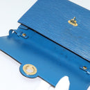 LOUIS VUITTON Epi Pochette Arche Shoulder Bag Blue M52575 LV Auth 133691-8