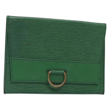 LOUIS VUITTON Epi Jena Clutch Bag Green M52724 LV Auth 133692